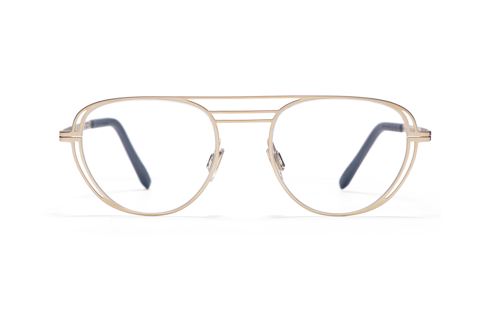 eyeglasses blackfin col 1324 shiny champagne light gold front